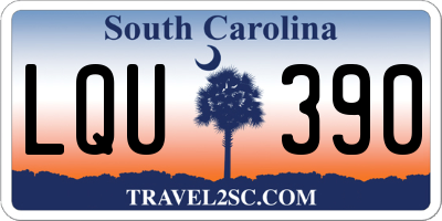 SC license plate LQU390