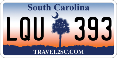 SC license plate LQU393