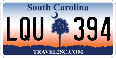 SC license plate LQU394