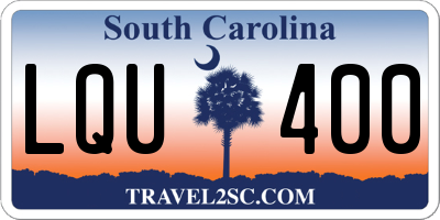 SC license plate LQU400