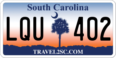 SC license plate LQU402