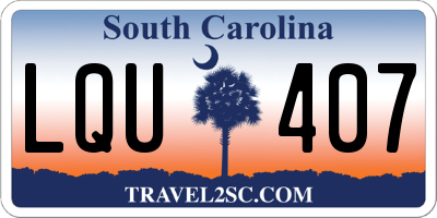 SC license plate LQU407