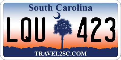 SC license plate LQU423
