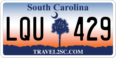 SC license plate LQU429