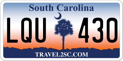 SC license plate LQU430