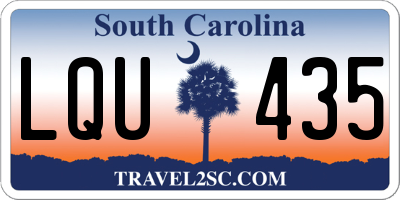 SC license plate LQU435
