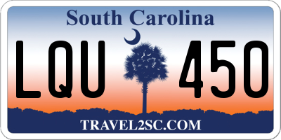 SC license plate LQU450