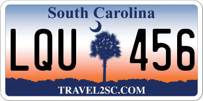 SC license plate LQU456