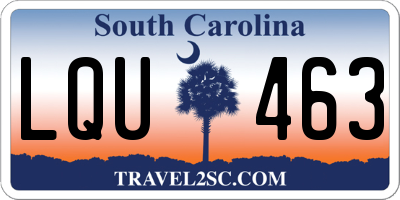 SC license plate LQU463