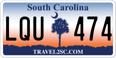 SC license plate LQU474