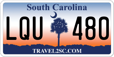 SC license plate LQU480