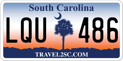 SC license plate LQU486
