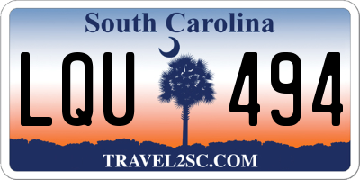 SC license plate LQU494