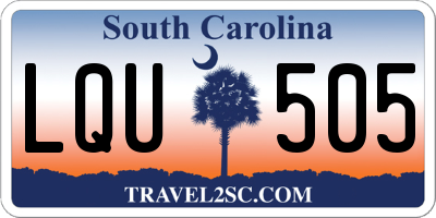 SC license plate LQU505