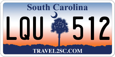 SC license plate LQU512