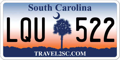 SC license plate LQU522