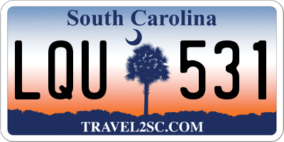 SC license plate LQU531