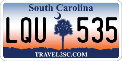 SC license plate LQU535