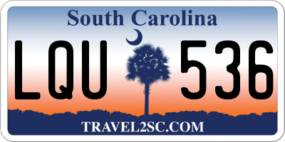 SC license plate LQU536