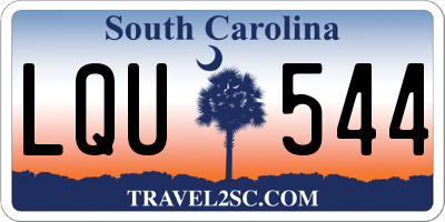 SC license plate LQU544