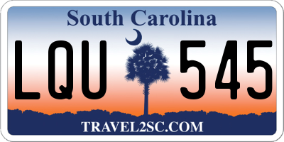 SC license plate LQU545