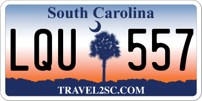 SC license plate LQU557