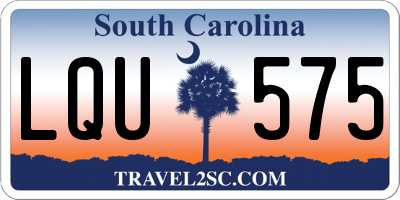 SC license plate LQU575