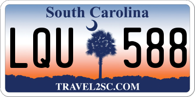 SC license plate LQU588