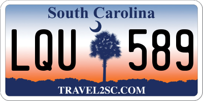 SC license plate LQU589