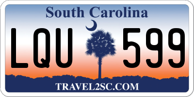 SC license plate LQU599