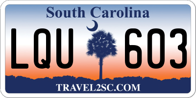 SC license plate LQU603