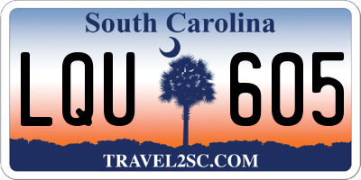 SC license plate LQU605