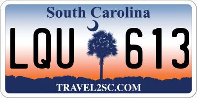 SC license plate LQU613
