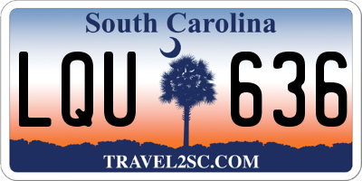 SC license plate LQU636