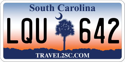 SC license plate LQU642