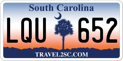SC license plate LQU652