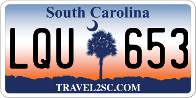 SC license plate LQU653