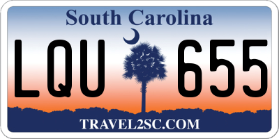 SC license plate LQU655