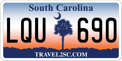 SC license plate LQU690
