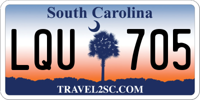 SC license plate LQU705