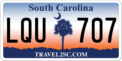SC license plate LQU707