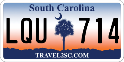 SC license plate LQU714