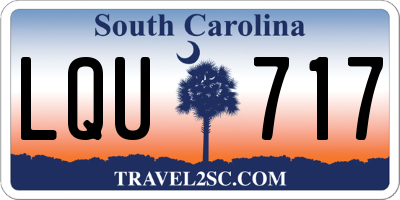 SC license plate LQU717