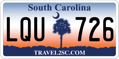 SC license plate LQU726