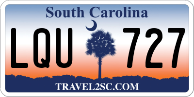 SC license plate LQU727