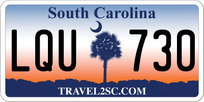 SC license plate LQU730