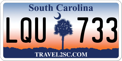 SC license plate LQU733