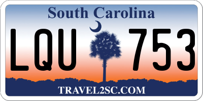 SC license plate LQU753