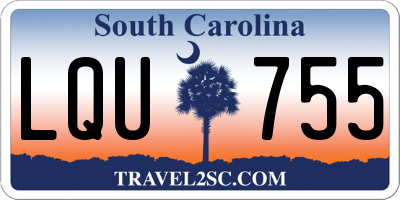 SC license plate LQU755