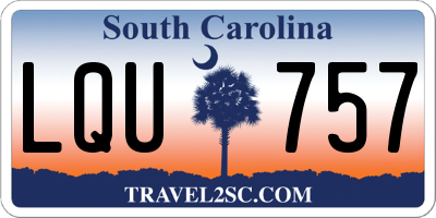 SC license plate LQU757